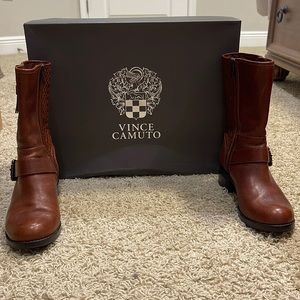 Chocolate Decadence Easy Rider Vince Camuto boots size 6.5